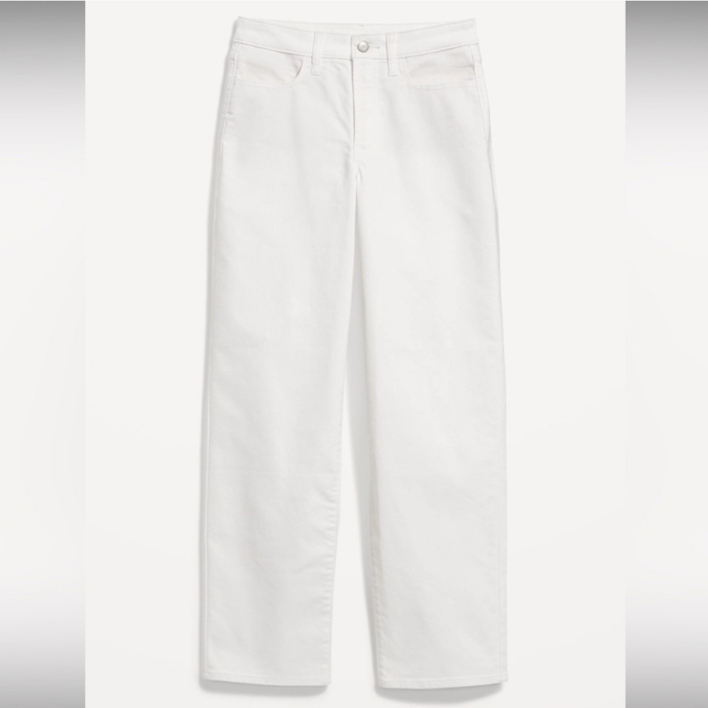 Old Navy White Denim High Rise Wow Loose Jeans Size 12 - New with tags - Picture 10 of 10